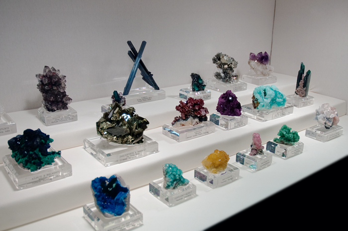 Gemstones displayed